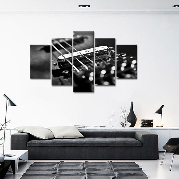 Acoustic Guitar Strings - Music 5 Panel Canvas Art Wall Decor Acoustic Guitar Strings - Music 5 Panel Canvas Art Wall Decor