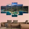 Aerial View Of Tunnels Beach - Nature 5 Panel Canvas Art Wall Decor