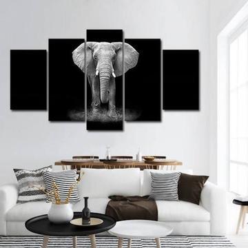 African Elephant 2 - Animal 5 Panel Canvas Art Wall Decor African Elephant 2 - Animal 5 Panel Canvas Art Wall Decor