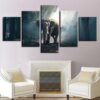 African Forest Elephant - Animal 5 Panel Canvas Art Wall Decor