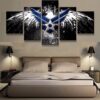 Air Force Eagle - Abstract 5 Panel Canvas Art Wall Decor