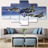 Air Force F-16 Fighters - Aircraft 5 Panel Canvas Art Wall Decor