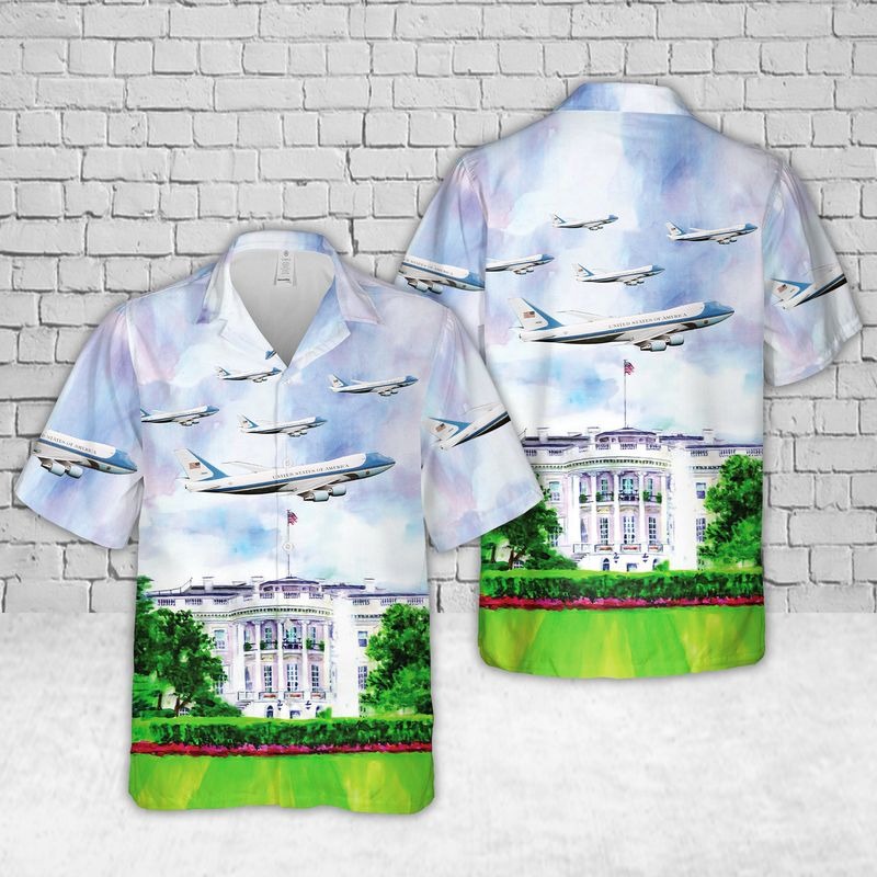 Air Force One Hawaiian Shirt Air Force One Hawaiian Shirt