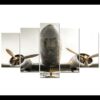 Aircraft Airplane Propeller Modern - Airplane 5 Panel Canvas Art Wall Decor