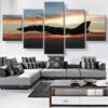 Aircraft In Twilight - Religion 5 Panel Canvas Art Wall Decor