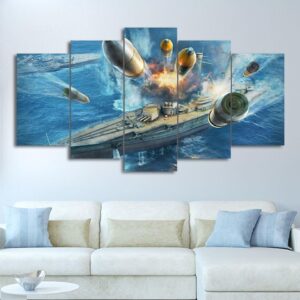 Aircraft Missile - Aircraft 5 Panel Canvas Art Wall Decor