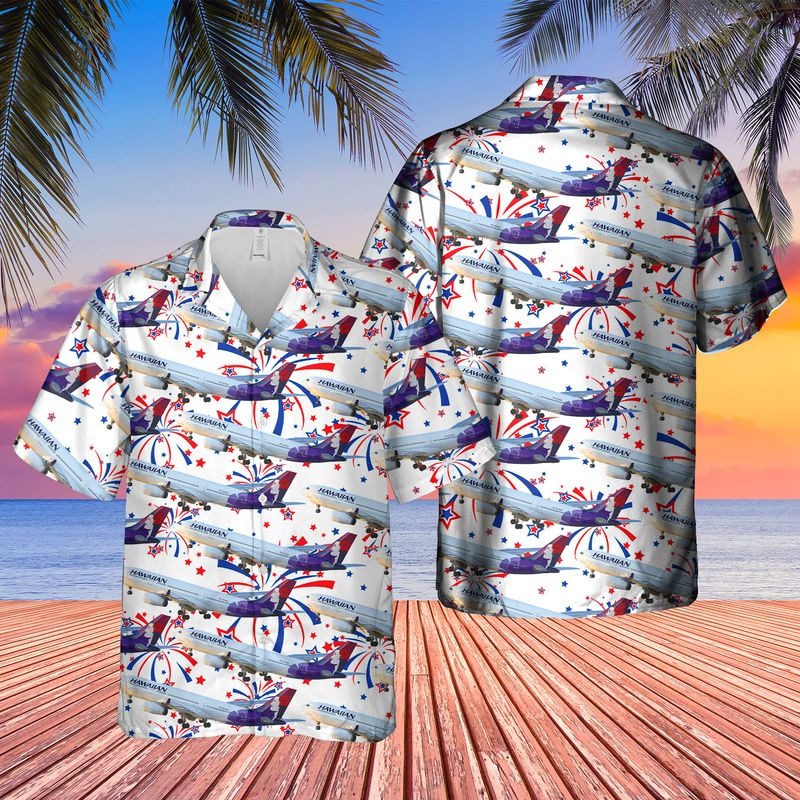 Airlines Airbus A330-243 Short Sleeve Hawaiian Shirt Airlines Airbus A330-243 Short Sleeve Hawaiian Shirt