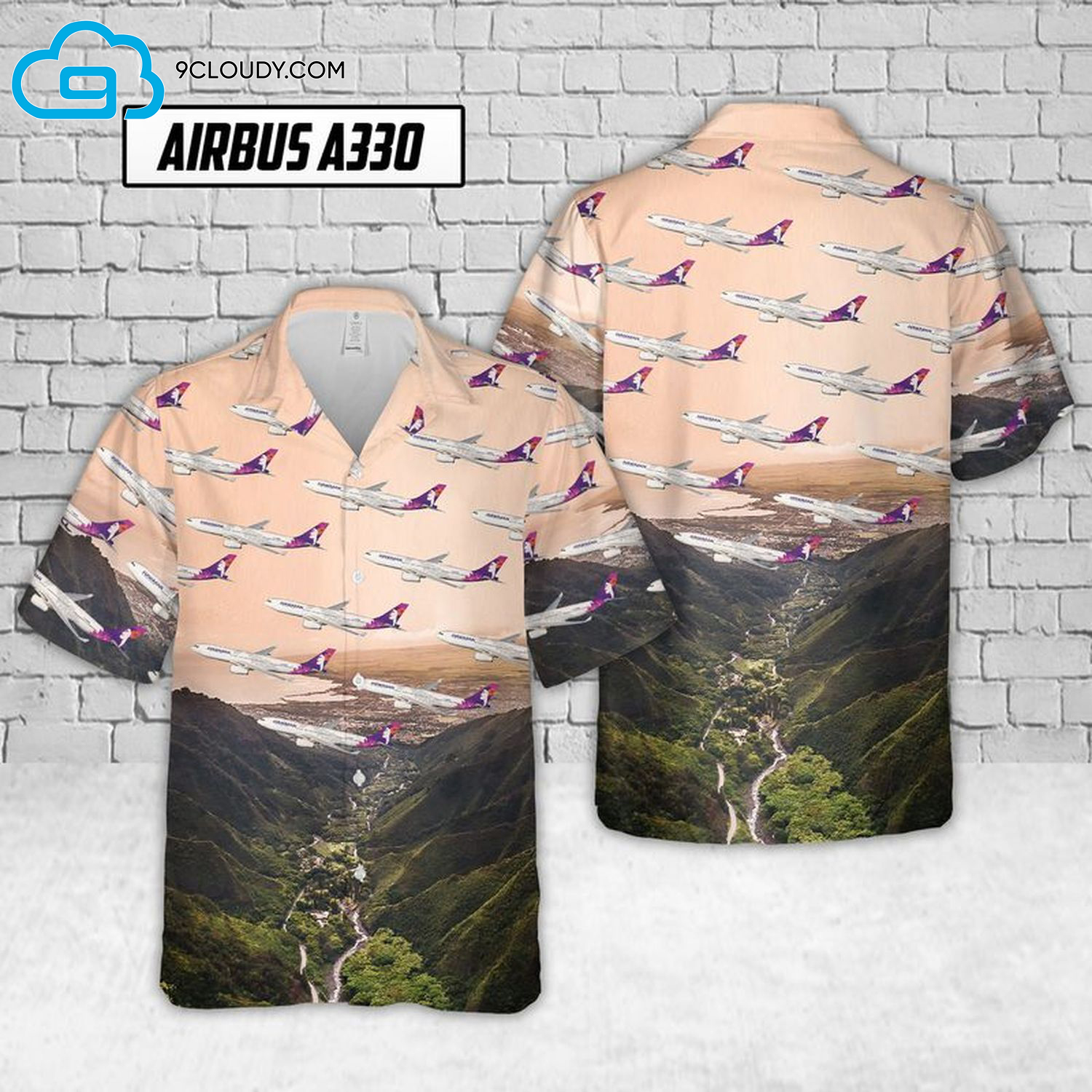 Airlines Airbus A330 Full Print Hawaiian Shirt Airlines Airbus A330 Full Print Hawaiian Shirt