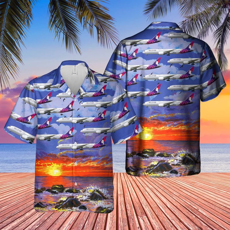 Airlines Boeing 787-9 Dreamliner Short Sleeve Hawaiian Shirt Airlines Boeing 787-9 Dreamliner Short Sleeve Hawaiian Shirt