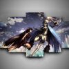 Akame Ga Kill - Anime 5 Panel Canvas Art Wall Decor