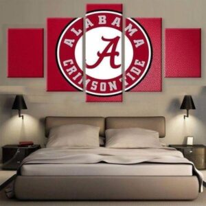 Alabama Crimson Tide 1 - Sport 5 Panel Canvas Art Wall Decor