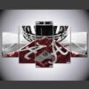 Alabama Crimson Tide College Football Team 1 - Sport 5 Panel Canvas Art Wall Decor