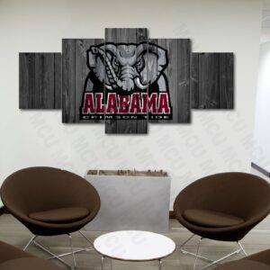 Alabama Crimson Tide College Football - Sport 5 Panel Canvas Art Wall Decor