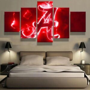 Alabama Crimson Tide Logo Sport - 5 Panel Canvas Art Wall Decor