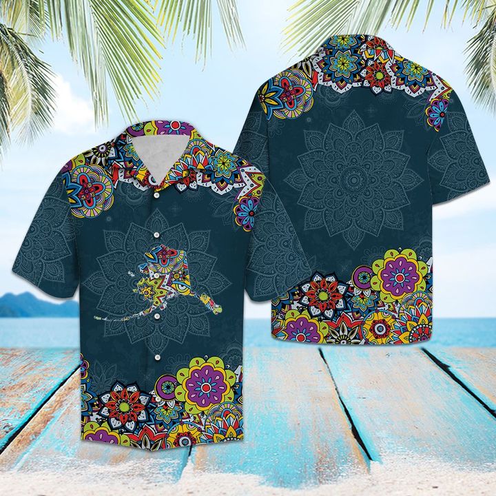 Alaska Mandala Hawaiian Shirt Summer Button Up Alaska Mandala Hawaiian Shirt Summer Button Up