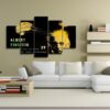 Albert Einstein - Famous Person 5 Panel Canvas Art Wall Decor