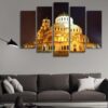 Alexander Nevsky Cathedral At Night Canvas Alexander Nevsky Cathedral - Nature 5 Panel Canvas Art Wall Decor