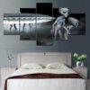 Alien Space Ship - Space 5 Panel Canvas Art Wall Decor