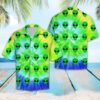 Alien Tiedye Hawaiian Shirt Summer Button Up