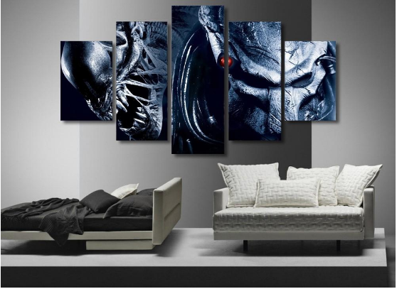 Aliens Vs Predator - Requiem - Movie 5 Panel Canvas Art Wall Decor Aliens Vs Predator - Requiem - Movie 5 Panel Canvas Art Wall Decor