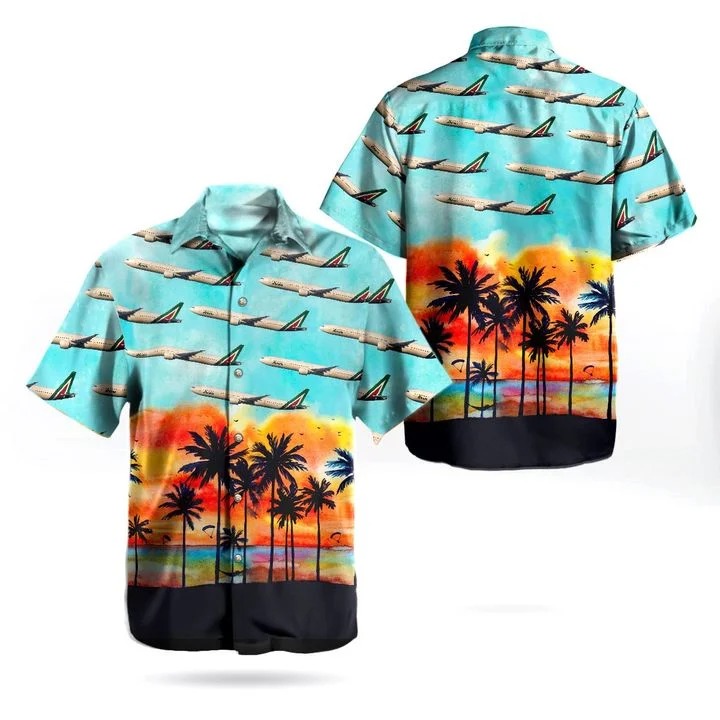Alitalia Boeing 7773Q8Er Hawaiian Shirt Alitalia Boeing 7773Q8Er Hawaiian Shirt