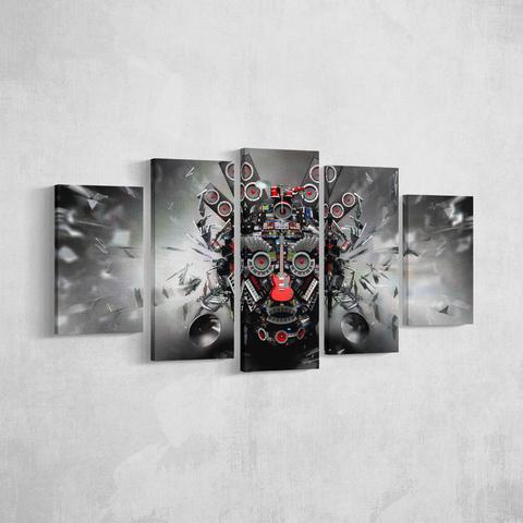 All I See Is Beats - Music 5 Panel Canvas Art Wall Decor All I See Is Beats - Music 5 Panel Canvas Art Wall Decor