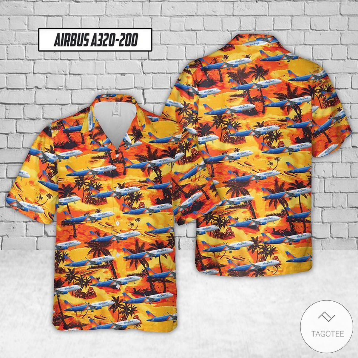 Allegiant Airbus A320-200 Hawaiian Shirt Allegiant Airbus A320-200 Hawaiian Shirt