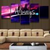 Always - Abstract 5 Panel Canvas Art Wall Decor