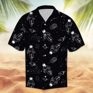 Amazing Astronaut Galaxy Hawaiian Shirt Summer Button Up