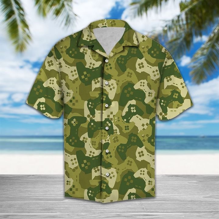 Amazing Camouflage Gaming Joysticks Hawaiian Shirt Summer Button Up Amazing Camouflage Gaming Joysticks Hawaiian Shirt Summer Button Up