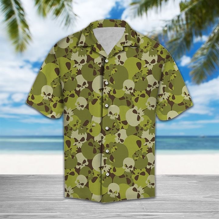 Amazing Camouflage Of Skull Hawaiian Shirt Summer Button Up Amazing Camouflage Of Skull Hawaiian Shirt Summer Button Up