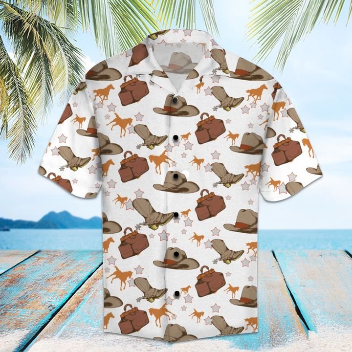 Amazing Cowboy Hawaiian Shirt Summer Button Up Amazing Cowboy Hawaiian Shirt Summer Button Up