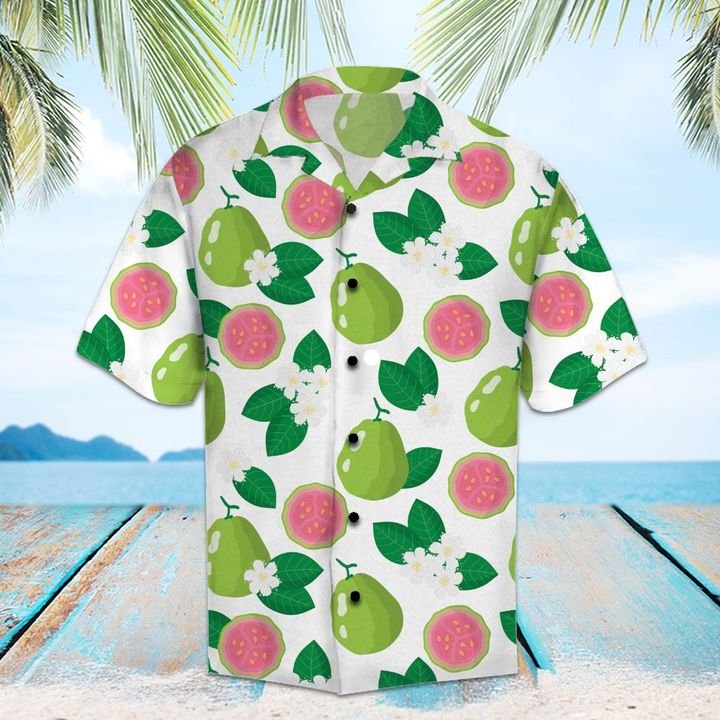 Amazing Guava Exotic Fruits Hawaiian Shirt Summer Button Up Amazing Guava Exotic Fruits Hawaiian Shirt Summer Button Up