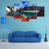 Amazing Lake With Mountain Landscape - Nature 5 Panel Canvas Art Wall Decor