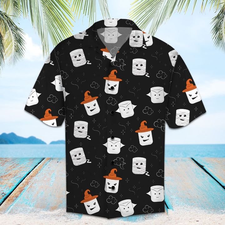 Amazing Marshmallow Hawaiian Shirt Summer Button Up Amazing Marshmallow Hawaiian Shirt Summer Button Up
