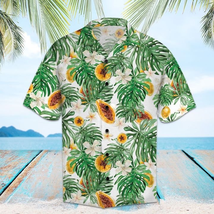 Amazing Papaya Hawaiian Shirt Summer Button Up Amazing Papaya Hawaiian Shirt Summer Button Up