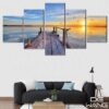 Amazing Scenery At Sunset -Space 5 Panel Canvas Art Wall Decor