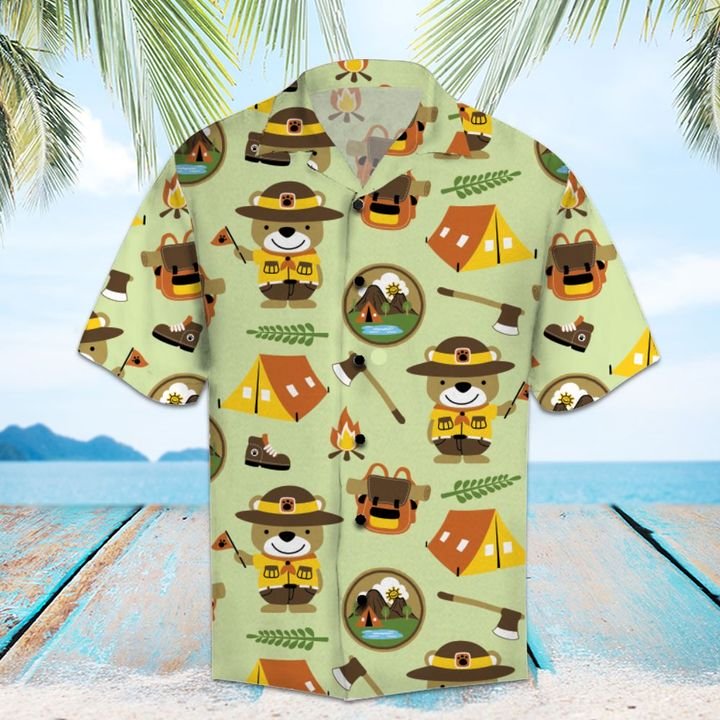 Amazing Scout Hawaiian Shirt Summer Button Up Amazing Scout Hawaiian Shirt Summer Button Up