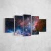 Amazing Space - Space 5 Panel Canvas Art Wall Decor