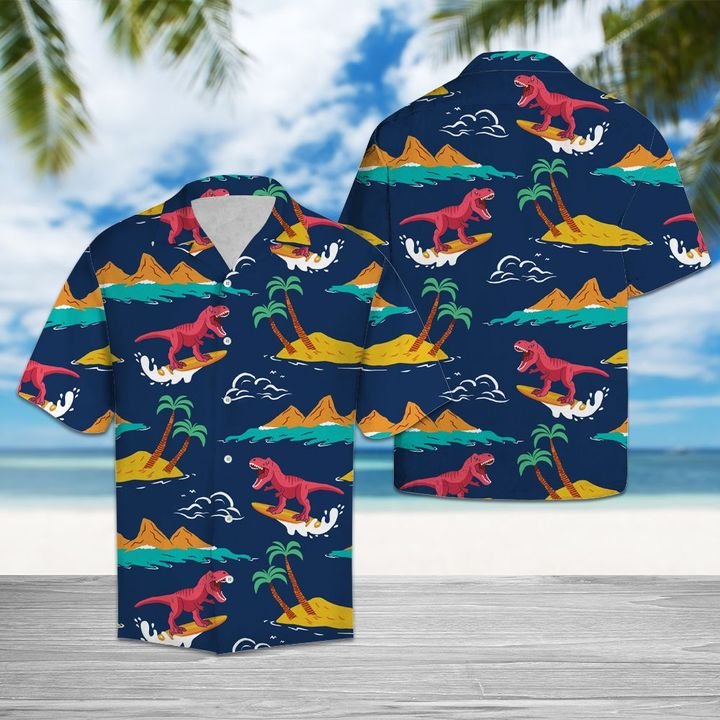 Amazing Trex Hawaiian Shirt Summer Button Up Amazing Trex Hawaiian Shirt Summer Button Up