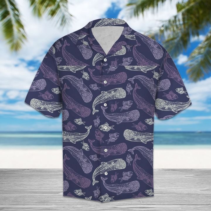 Amazing Whale Hawaiian Shirt Summer Button Up Amazing Whale Hawaiian Shirt Summer Button Up