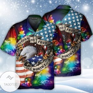 America Freedom Eagle Merry Christmas Hawaiian Shirt