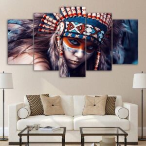 American Colorful 4 - Army 5 Panel Canvas Art Wall Decor