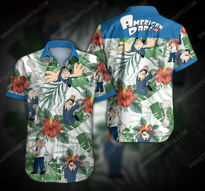 American Dad Stan Smith Cartoon Summer Vacation Hawaiian Shirt American Dad Stan Smith Cartoon Summer Vacation Hawaiian Shirt