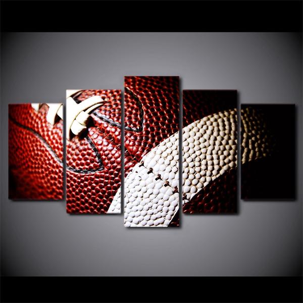 American Football - Sport 5 Panel Canvas Art Wall Decor American Football - Sport 5 Panel Canvas Art Wall Decor