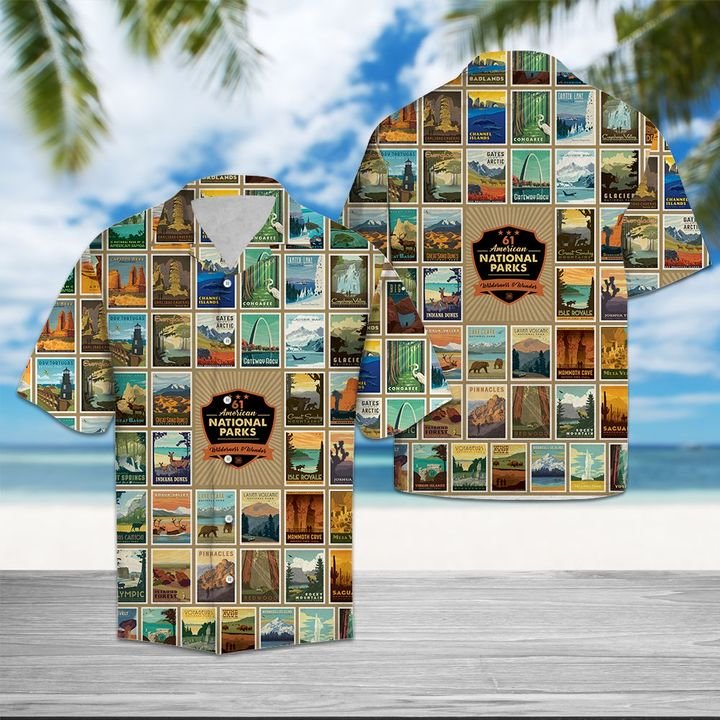 American National Park Hawaiian Shirt Summer Button Up American National Park Hawaiian Shirt Summer Button Up