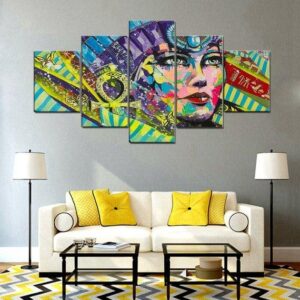 American Native - Abstract 5 Panel Canvas Art Wall Decor