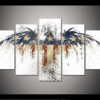 American Patriot - Abstract 5 Panel Canvas Art Wall Decor