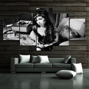 Amy Winehouse 02 - Famous Person 5 Panel Canvas Art Wall Decor