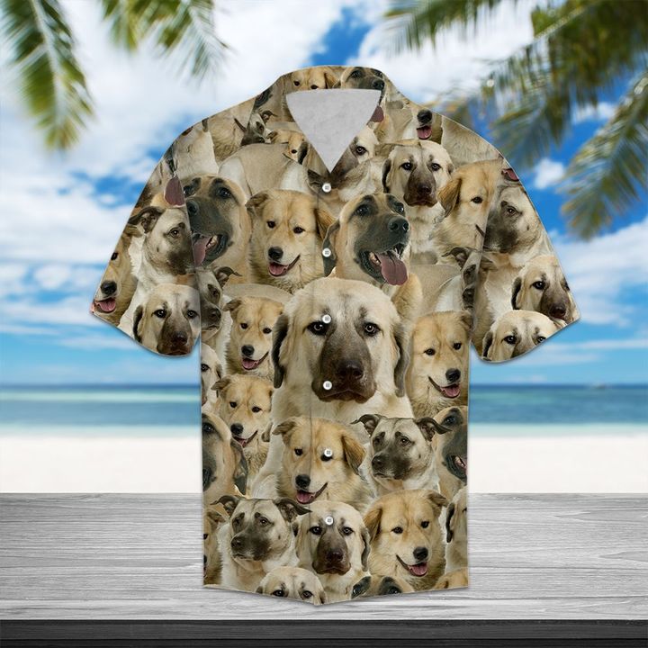 Anatolian Shepherd Hawaiian Shirt Summer Button Up Anatolian Shepherd Hawaiian Shirt Summer Button Up
